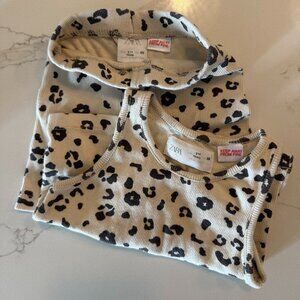 Zara Kids Girls Leopard Print set tank & shorts sz 1.5yr